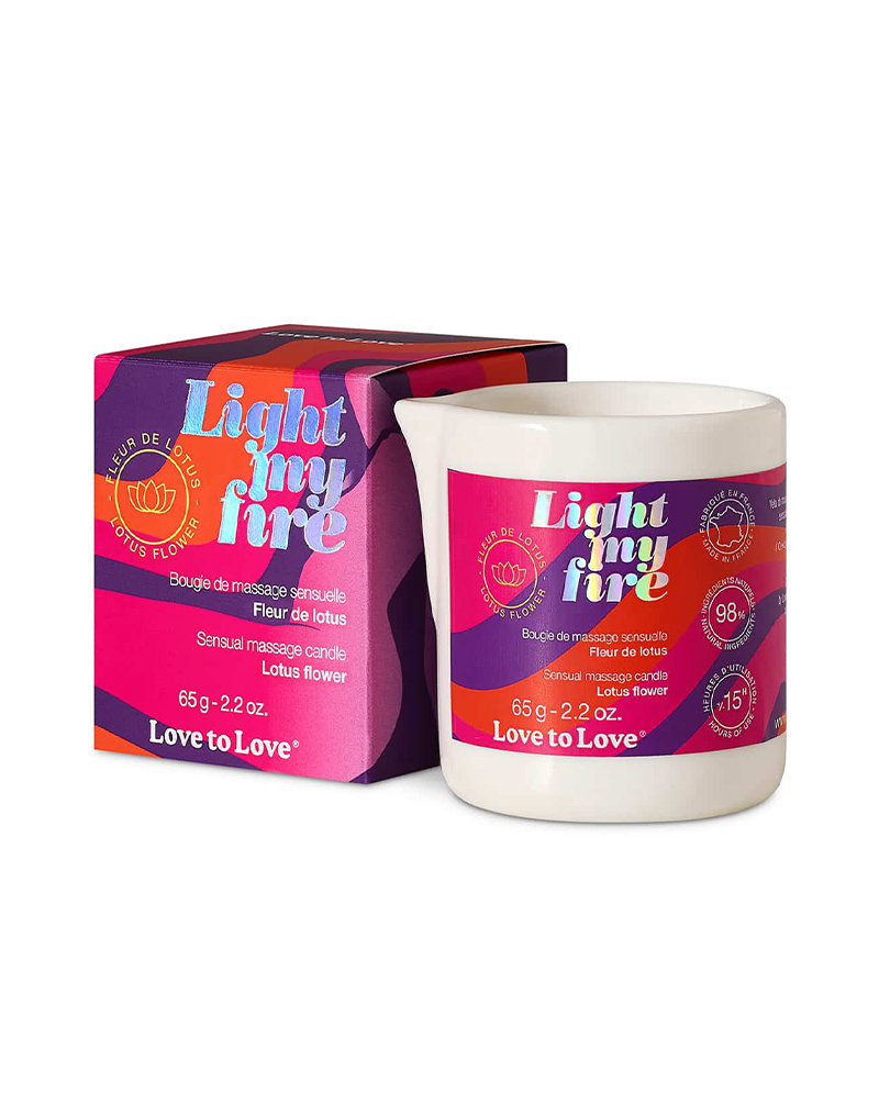 Love to Love - Light My Fire - Massage Candle - Lotus Flower - 65g