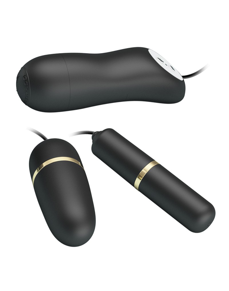 Pretty Love - Electric Stimulation Bullets Set - Black