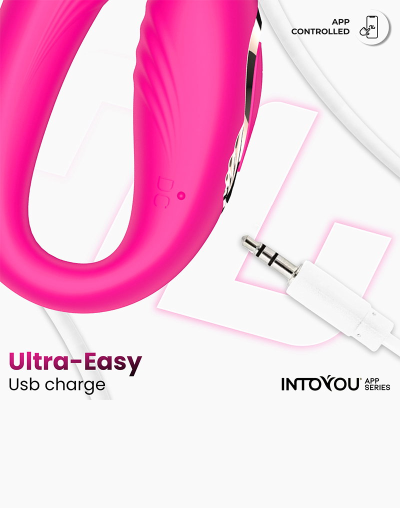 IY - Couty - Couples Toy 360° Oscilation, App Controlled - Pink