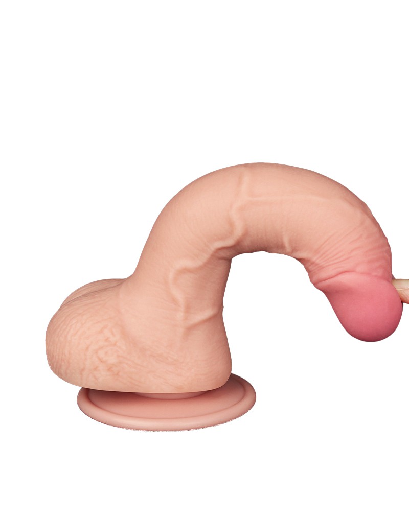 LoveToy - Sliding Skin Dildo 19.5 cm (Ø 3.5 cm) - Nude