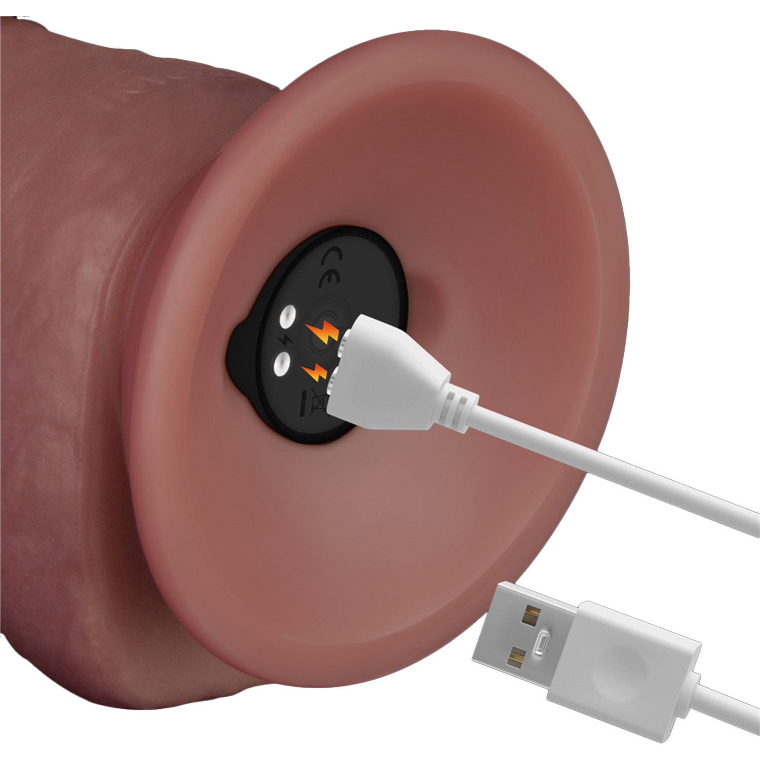 LoveToy - Power Cock 21,5cm - Vibrating Dual Desinty - Nude