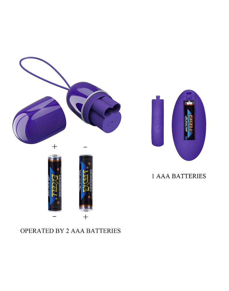 Pretty Love - Arvin-Youth - Egg Vibrator with Remote Control - Purple