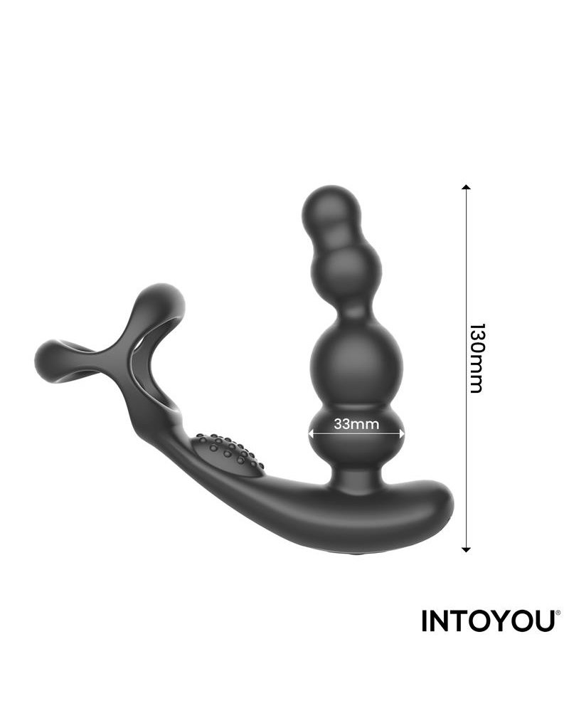 IY - Klark - Waving & Vibrating Anal Plug with Remote - Black