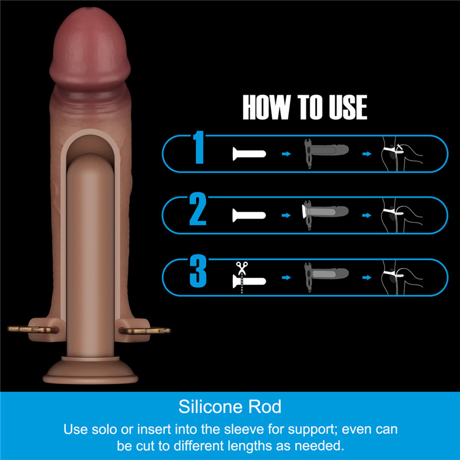 LoveToy - Ingen 9" inch - Enchanced Set XS/S/M - Nude