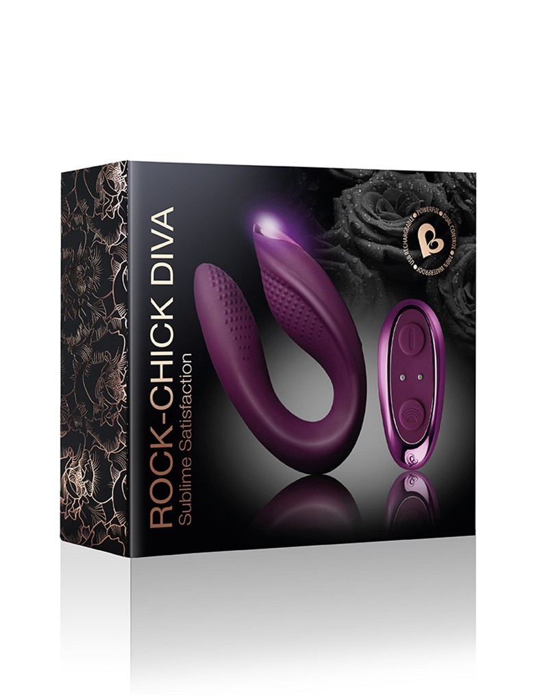 Rocks-Off - Rock Chick Diva - Couple Vibrator with Remote Control - Purple