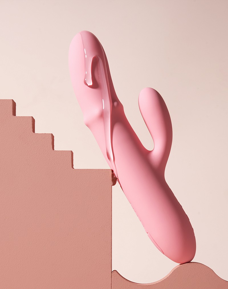 SVAKOM - Mora Neo - Interactive Rabbit Vibrator with Thrusting Beads - Pink