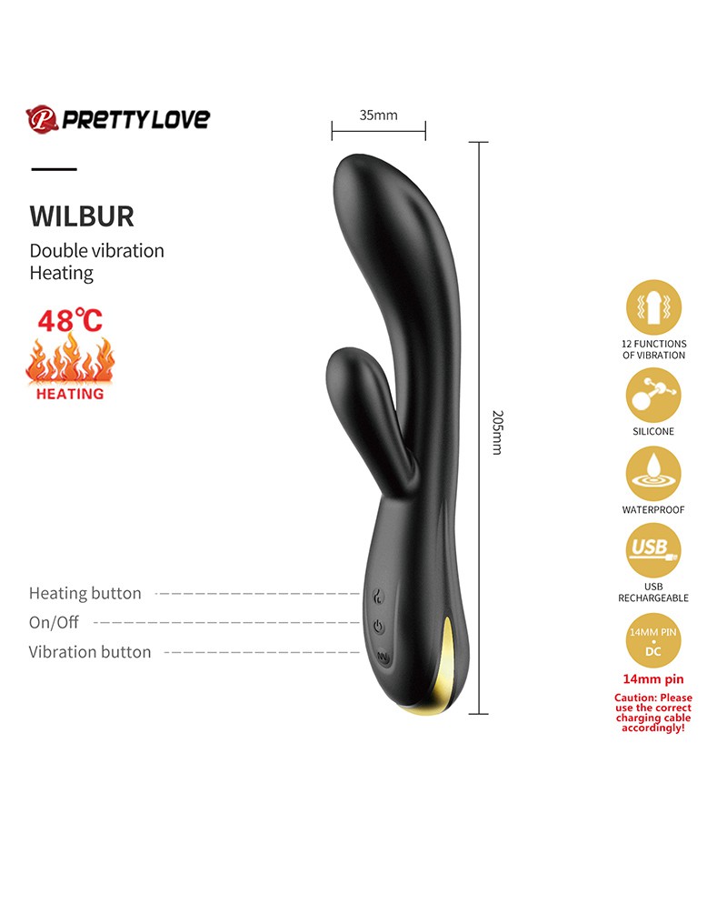 Pretty Love - Queens Luxury Collection - Vibrator - Finished with 18K Gold - Black