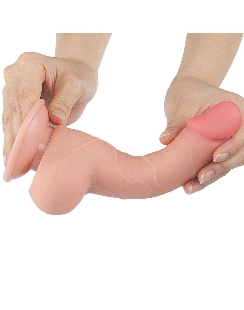 LoveToy - Sliding Skin Dildo 19.5 cm (Ø 3.6 cm) - Nude