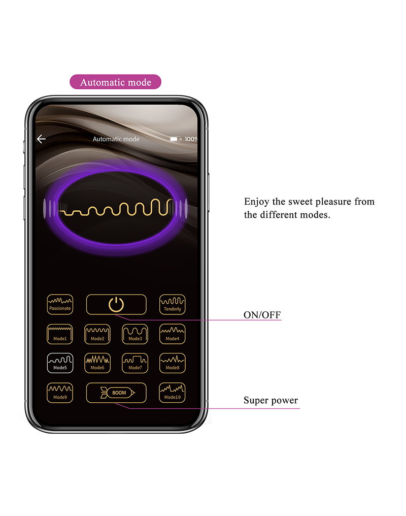 Pretty Love - Klay - Thrusting Egg Vibrator (app controlled) - Purple