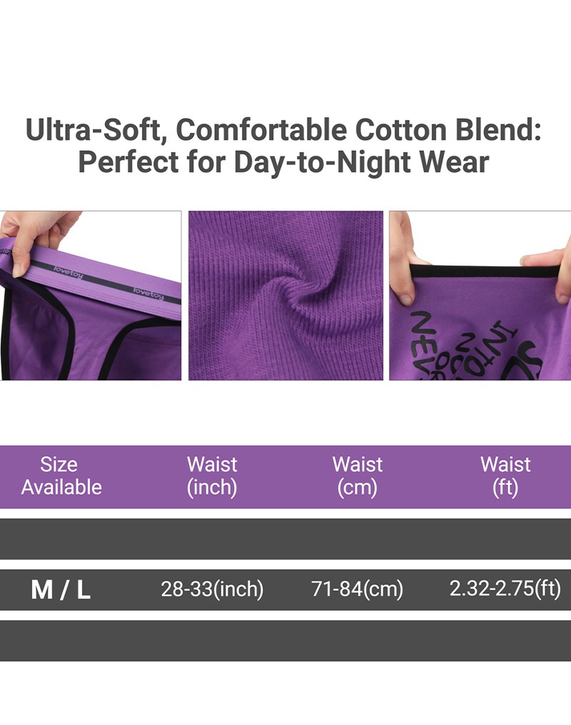 LoveToy - Slide - Printed Vibrating Sexy Panties - Purple
