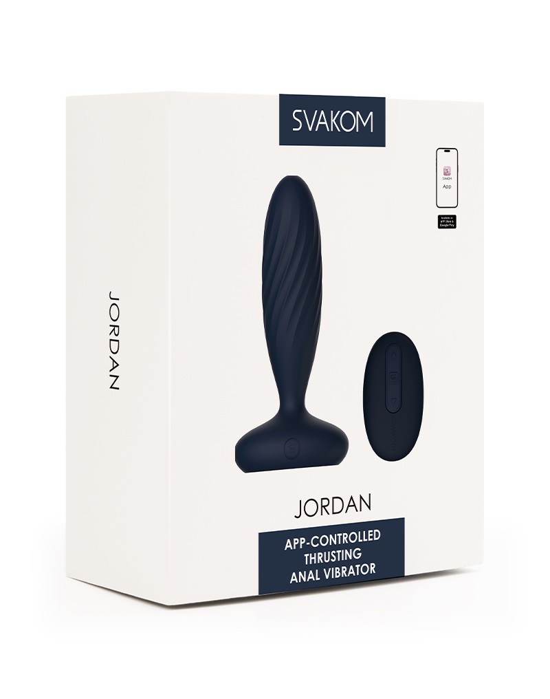 SVAKOM - Jordan - Anal Vibrator App Controlled - Navy Blue