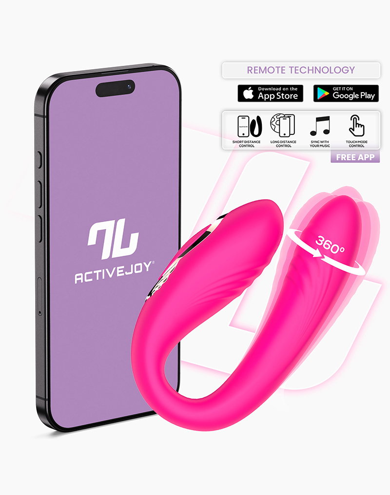 IY - Couty - Couples Toy 360° Oscilation, App Controlled - Pink
