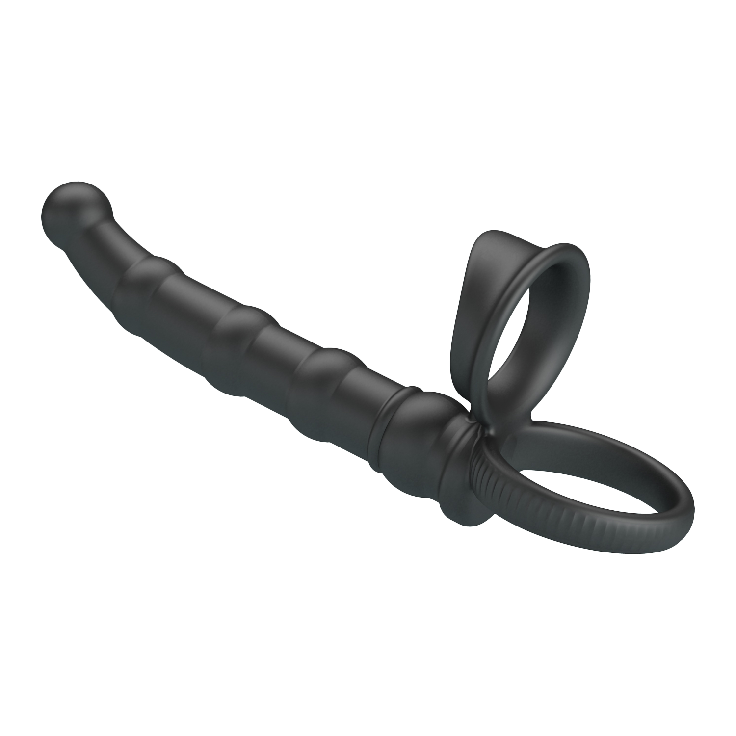 PL - Tatum - Anal Vibrator with Cock Ring - Black