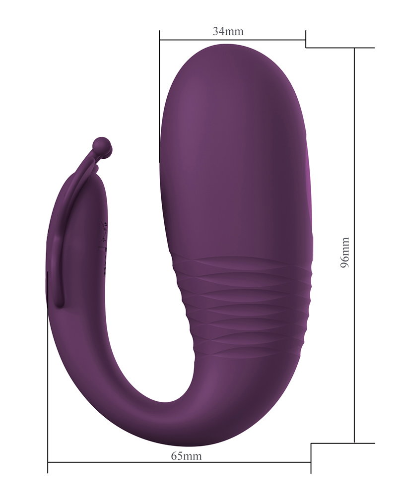Pretty Love - Klay - Thrusting Egg Vibrator (app controlled) - Purple
