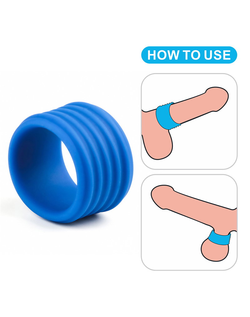 LoveToy - Pinnacle Pro - Deep Rib Grip Ring - Blue