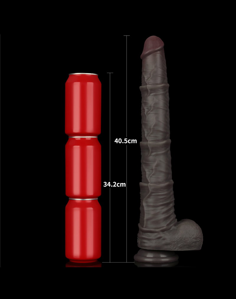LoveToy - Nature Cock - 16" Dual Layered Bendable Cock XXL - Black
