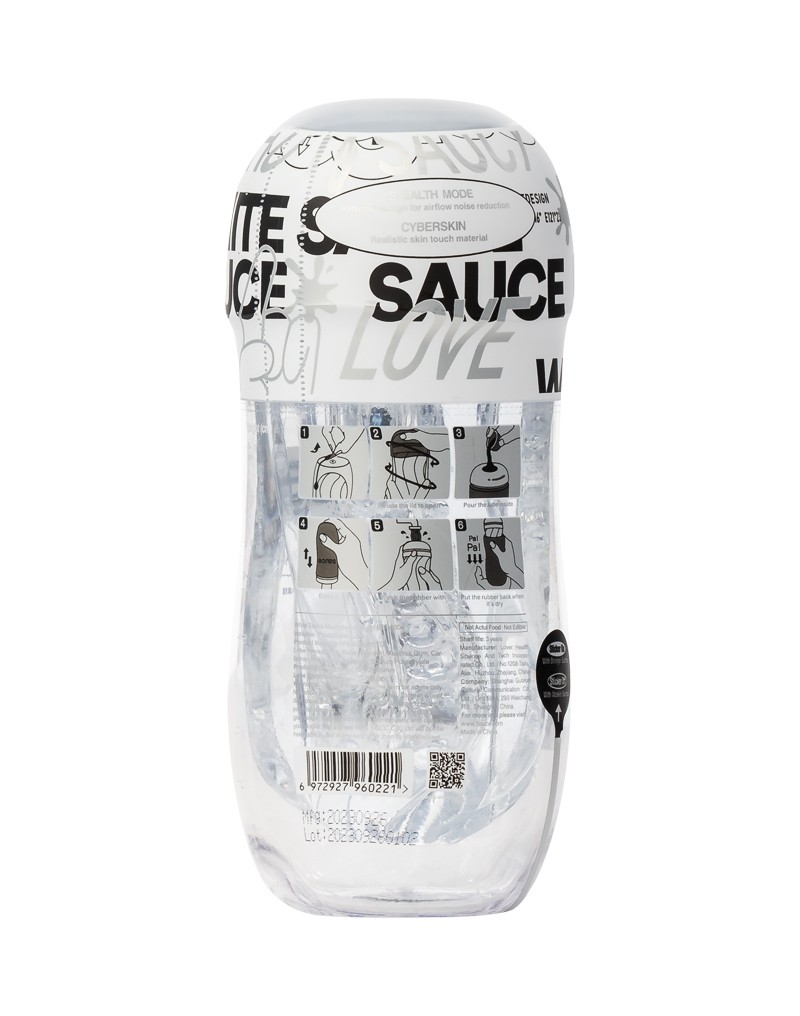 Sauce - White Sauce Cup - Masturbator Sleeve - Transparent