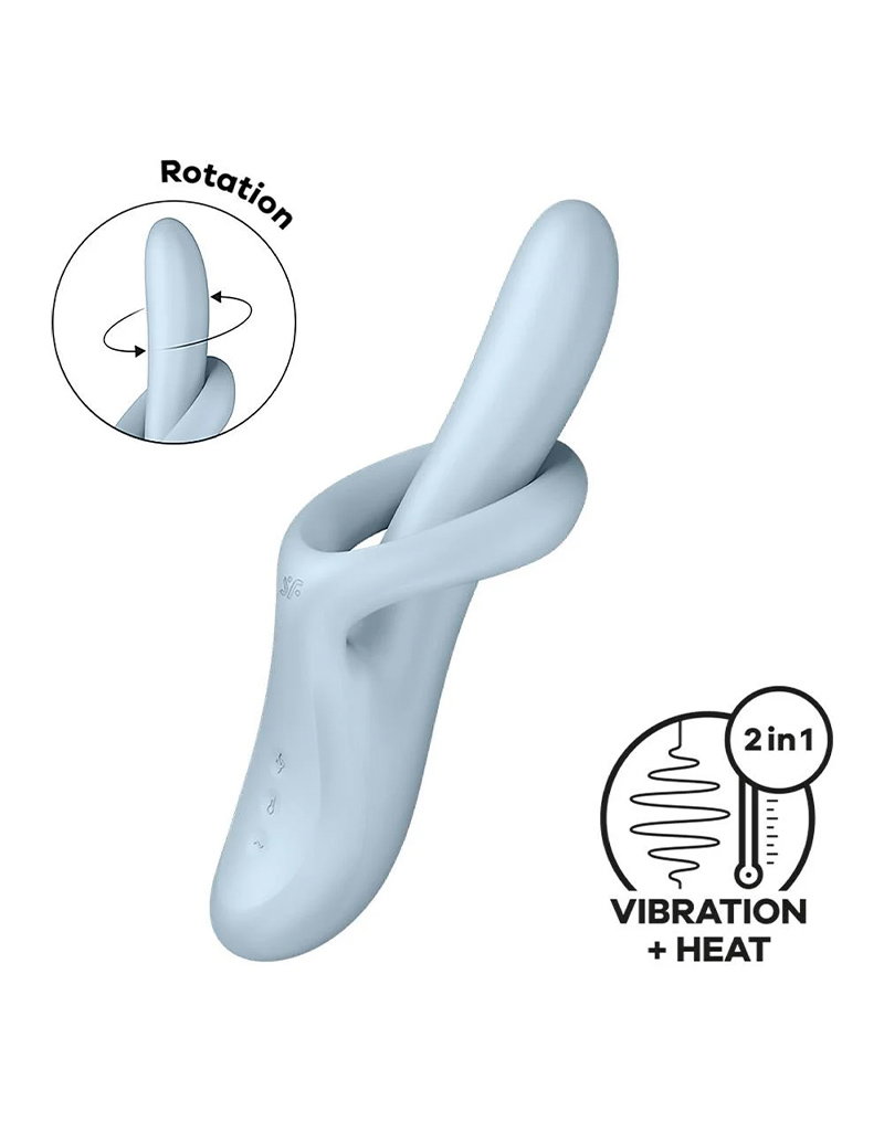 Satisfyer - Heat Flex 4 - Warming Rabbit Vibrator - Blue