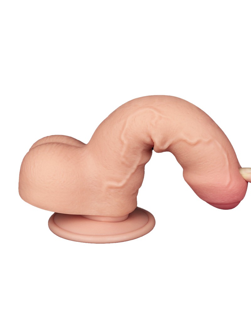 LoveToy - Sliding Skin Dildo 18.3 cm (Ø 3.5 cm) - Nude
