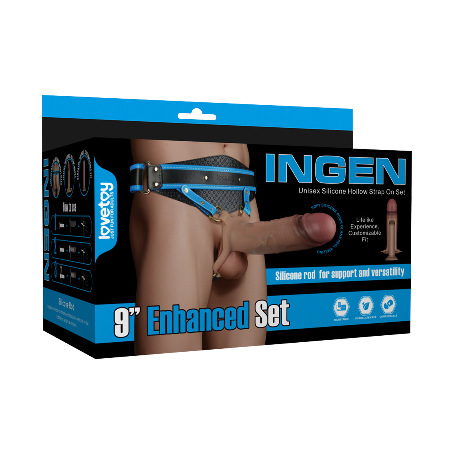 LoveToy - Ingen 9" inch - Enchanced Set XS/S/M - Nude