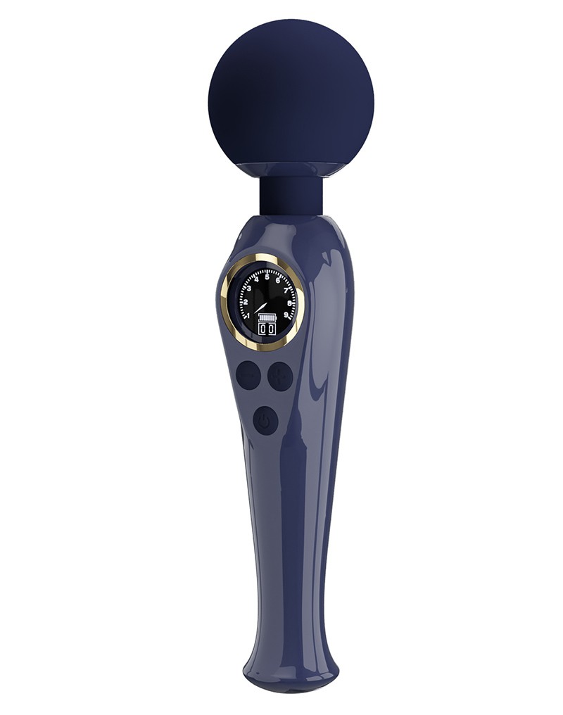 Pretty Love - Skyler - Wand Vibrator with Digital LED Display - Dark Blue