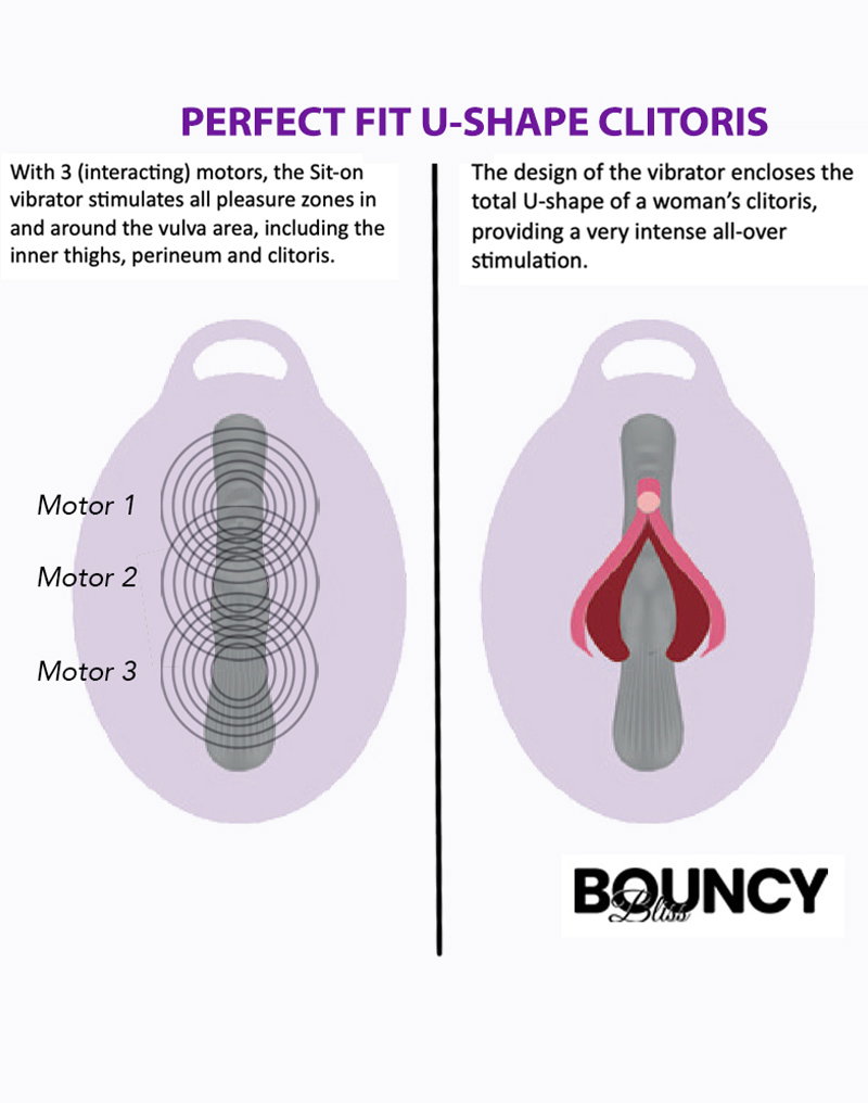 Bouncy Bliss - Flow - Sit-On Vibrator - Purple