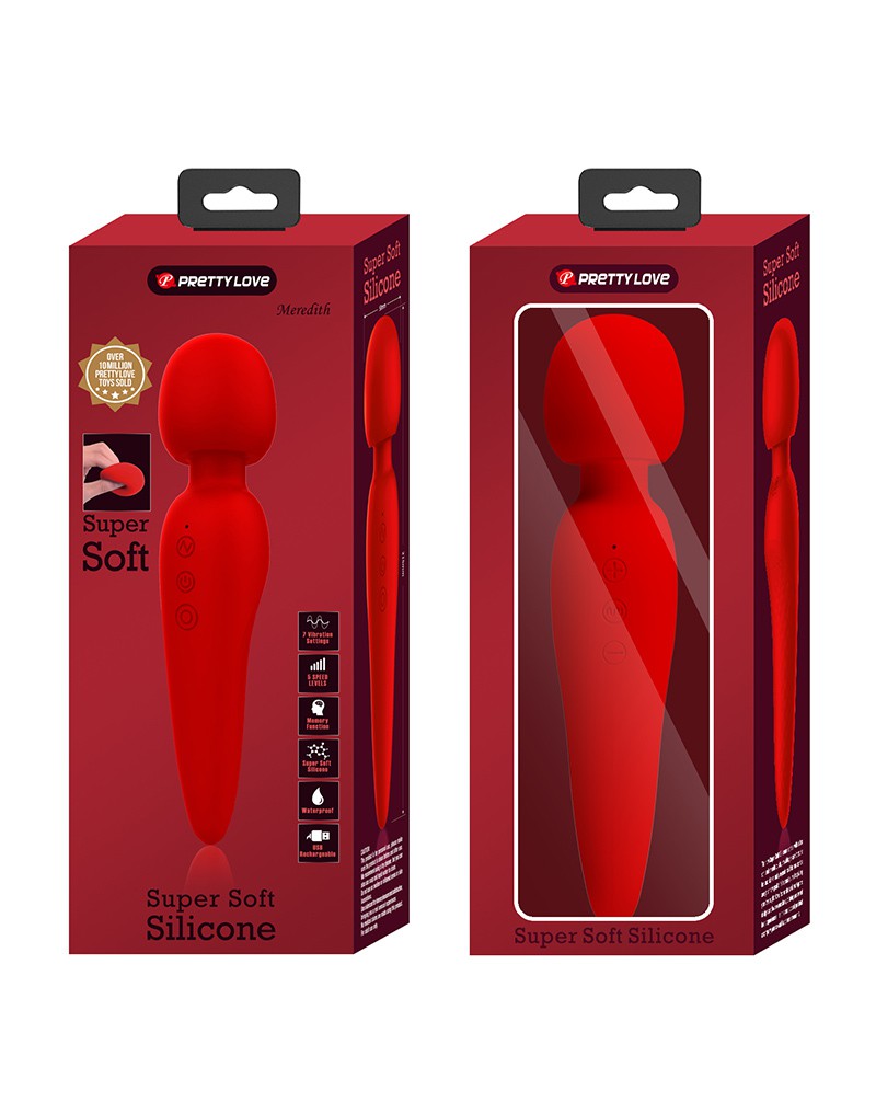 Pretty Love - Meredith - Wand Vibrator - Red
