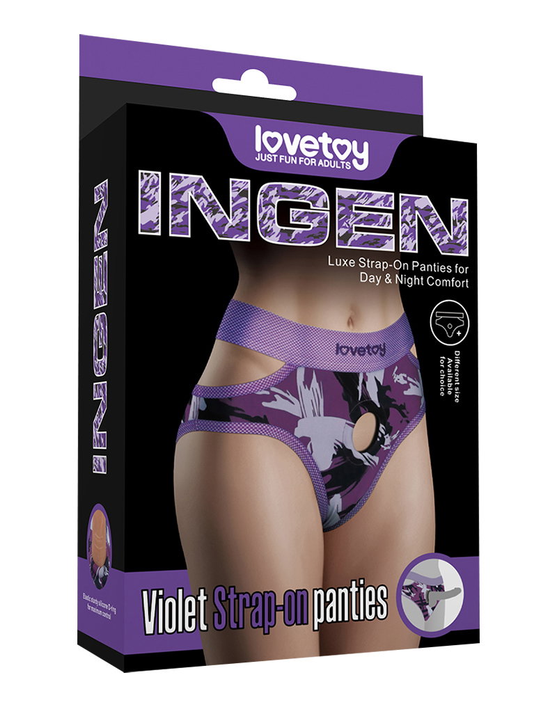 LoveToy - Ingen - Violet Strap-on Panties Size M/L - Purple
