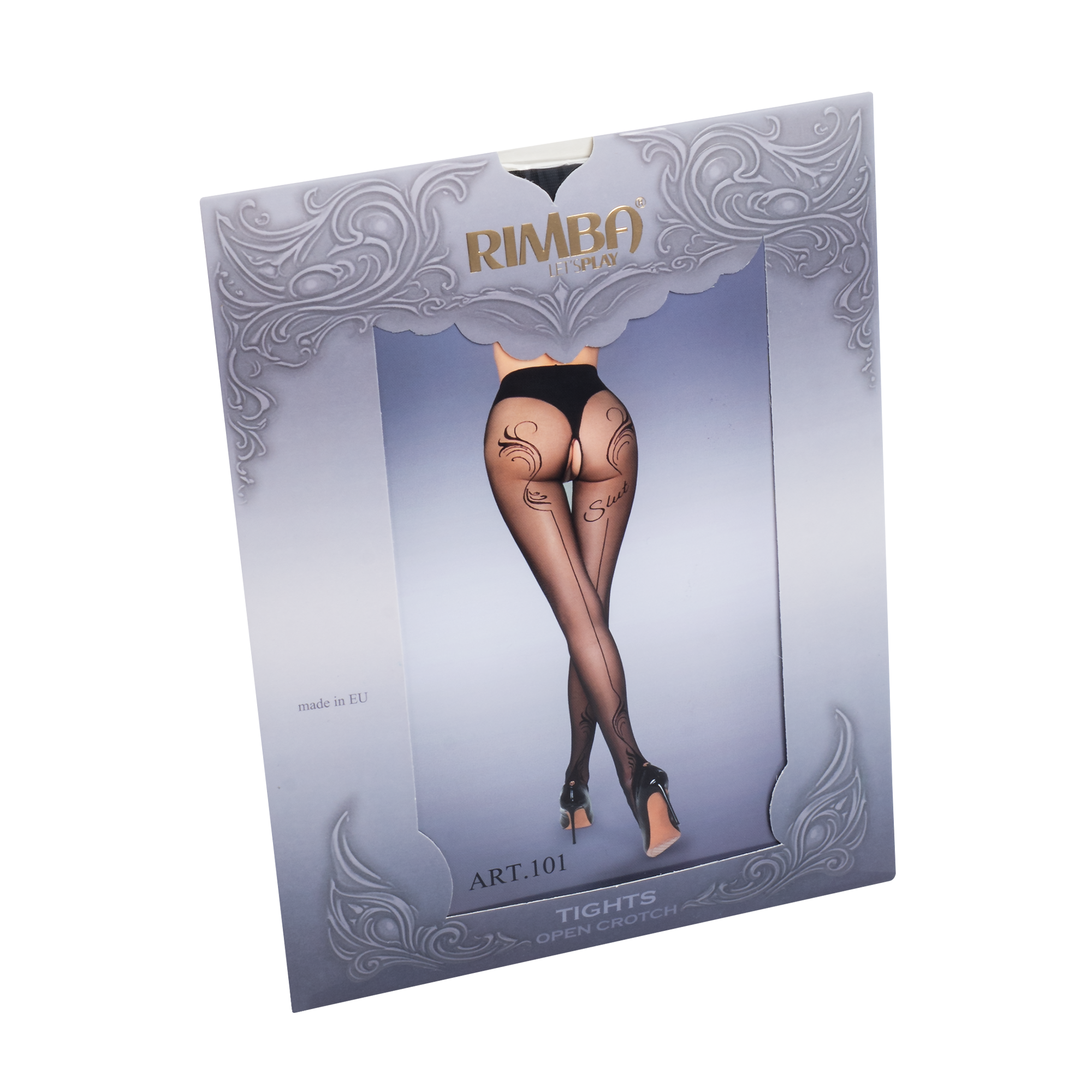 Amorable by Rimba - Slut - Open Crotch Pantyhose - 20 Denier - Black
