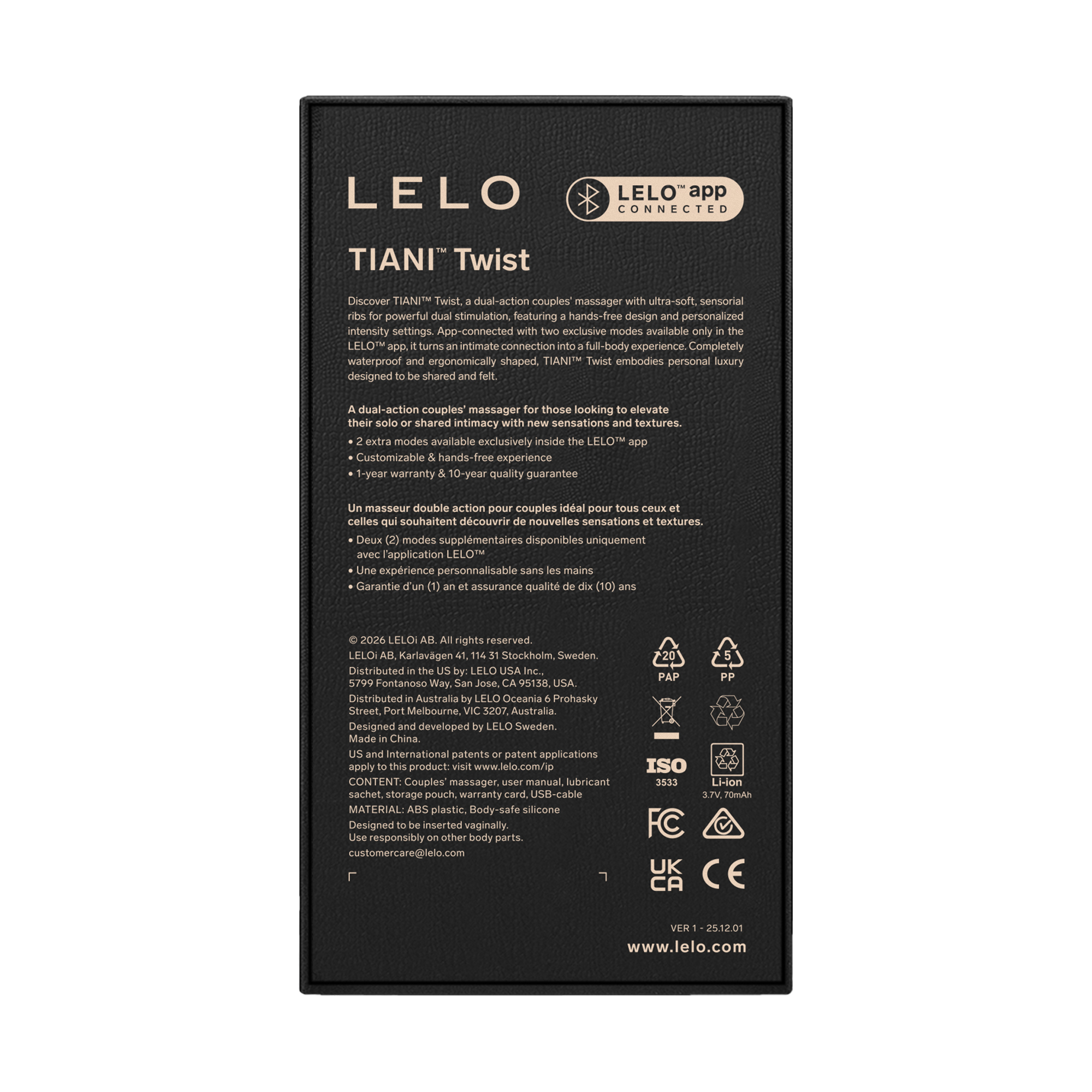 LELO - Tiani Twist - Dual-Action Couples' massager - Seafoam