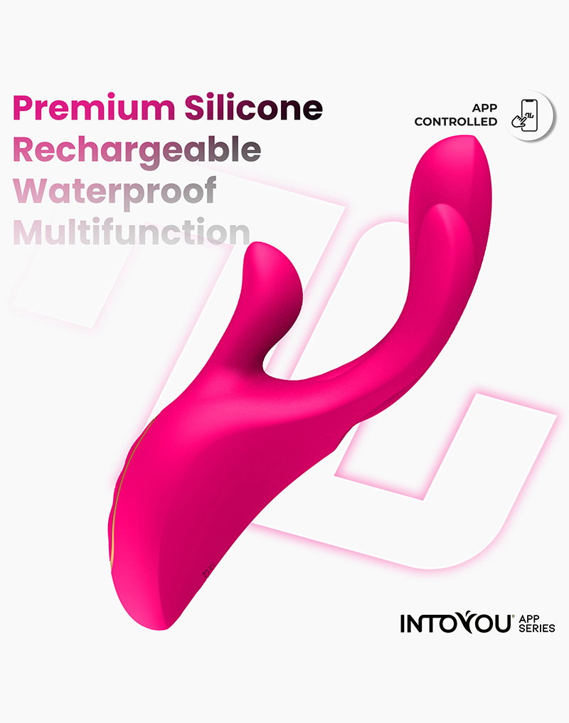 IY - Derek - Vibe with Finger Movement, 3 Motors, App Controlled- Pink
