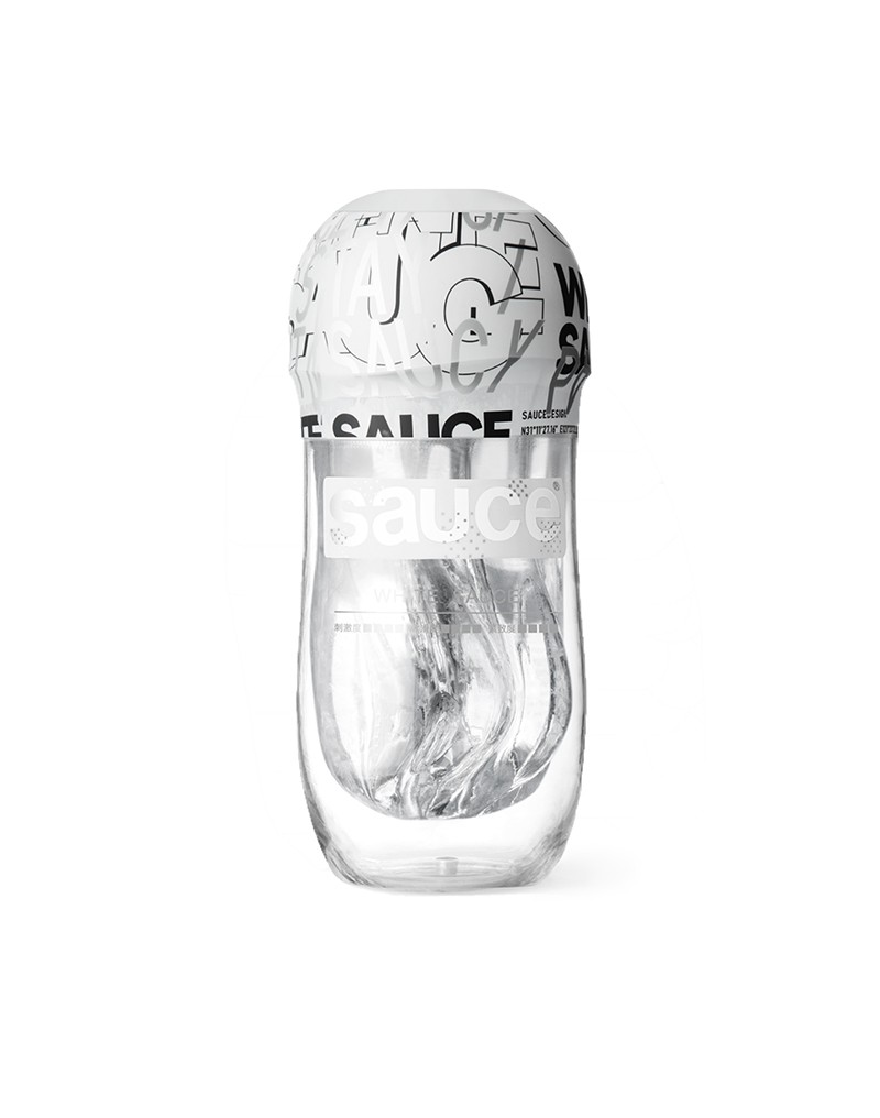 Sauce - Extra Sauce - Electronic Masturbator with White Sauce Cup - White