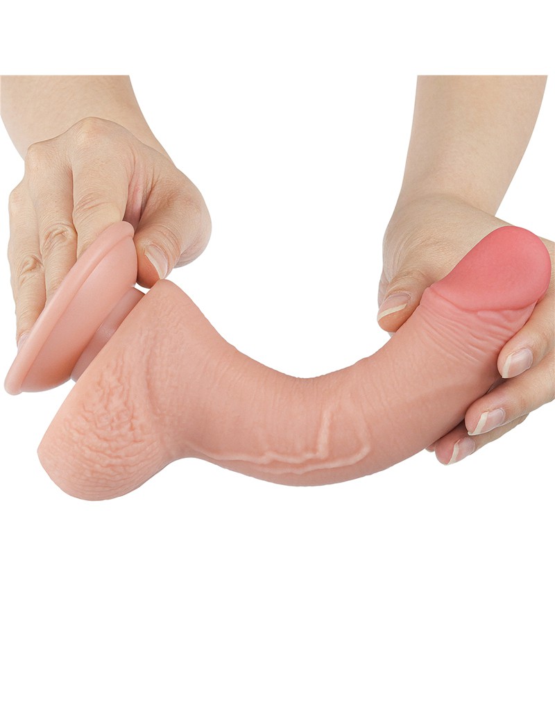 LoveToy - Sliding Skin Dildo 19.5 cm (Ø 3.5 cm) - Nude