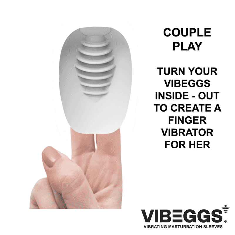 VIBEGGS - Twisty Tongues - Vibrating Masturbation Sleeve - White