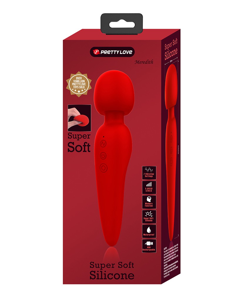 Pretty Love - Meredith - Wand Vibrator - Red