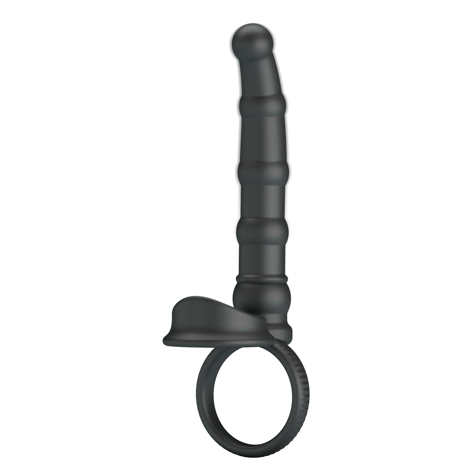 PL - Tatum - Anal Vibrator with Cock Ring - Black