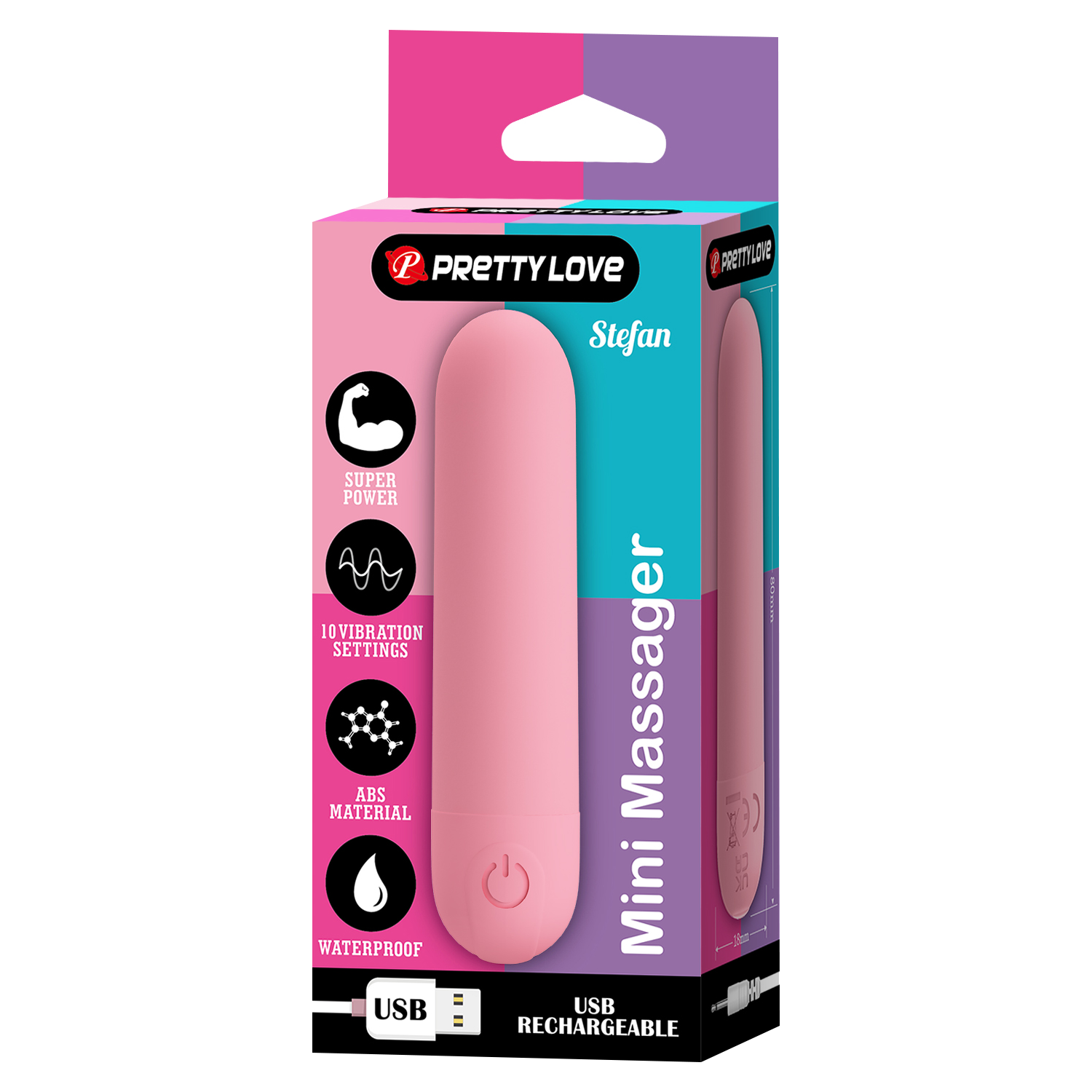 Pretty Love - Stefan - Mini Massager - Light Pink