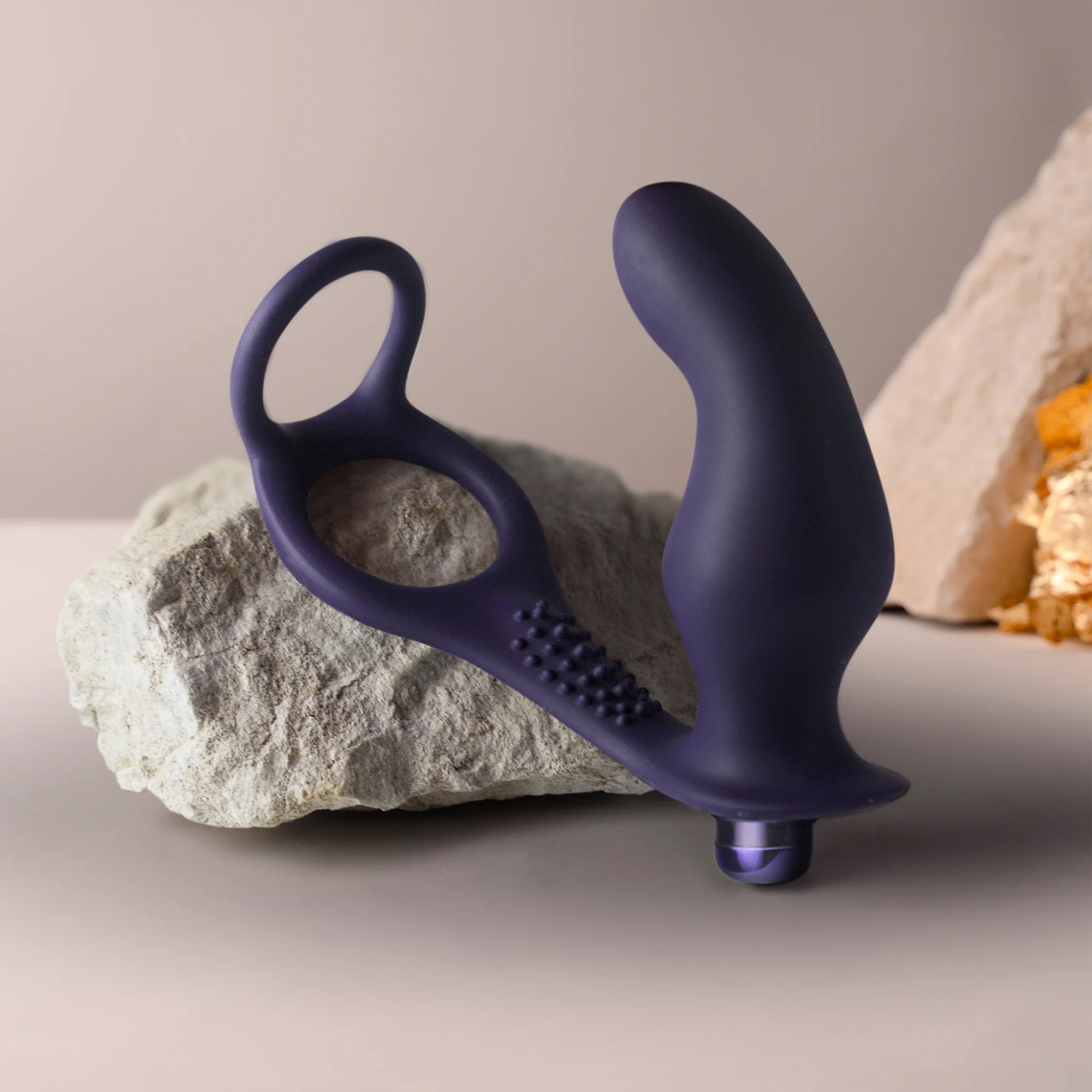 Rocks-Off - Nova Zenturian - Prostate Plug with Cock and Ball Rings - Blue