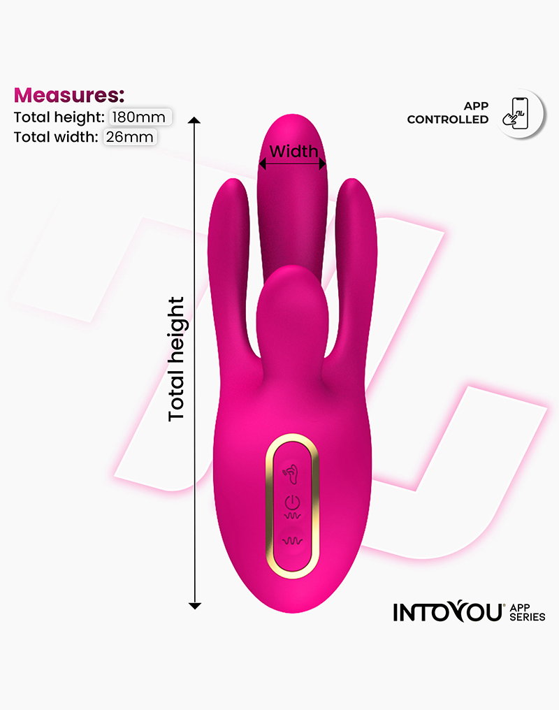 IY - Derek - Vibe with Finger Movement, 3 Motors, App Controlled- Pink