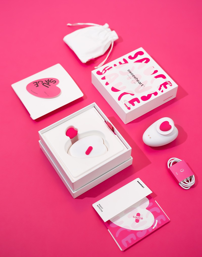Sauce - Sweeeheart - Clitoral Vibrator - White & Pink