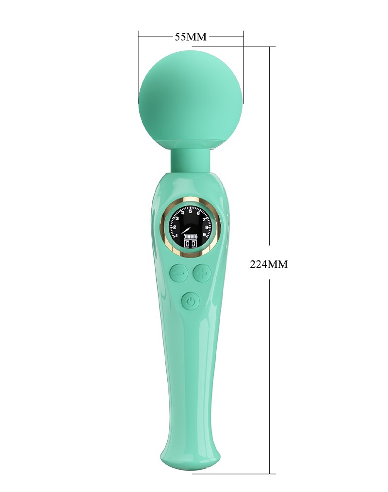 Pretty Love - Skyler - Wand Vibrator with Digital LED Display - Blue
