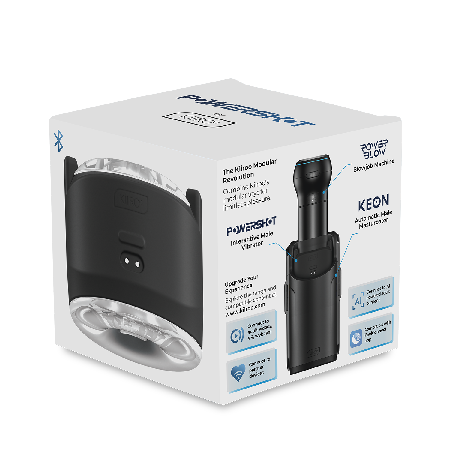 KIIROO - Powershot - Interactive Male Vibrator - Black