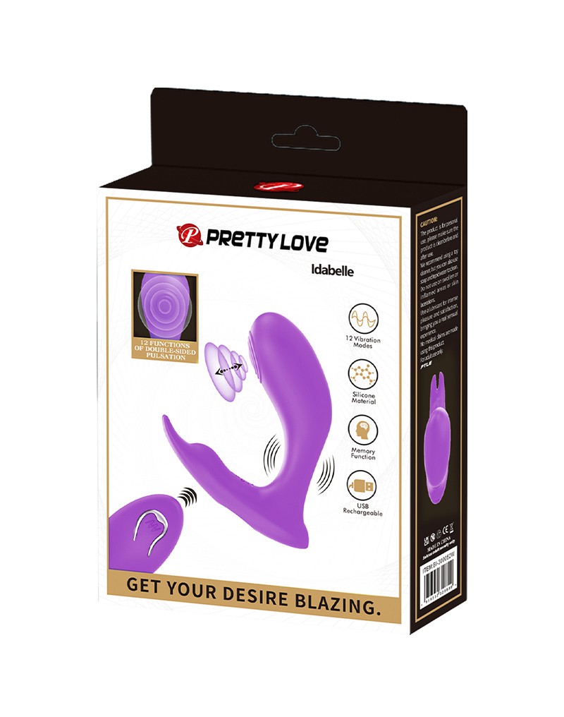 Pretty Love - Idabelle - G-Spot Wearable Thumping Vibrator with Remote Control - Purple