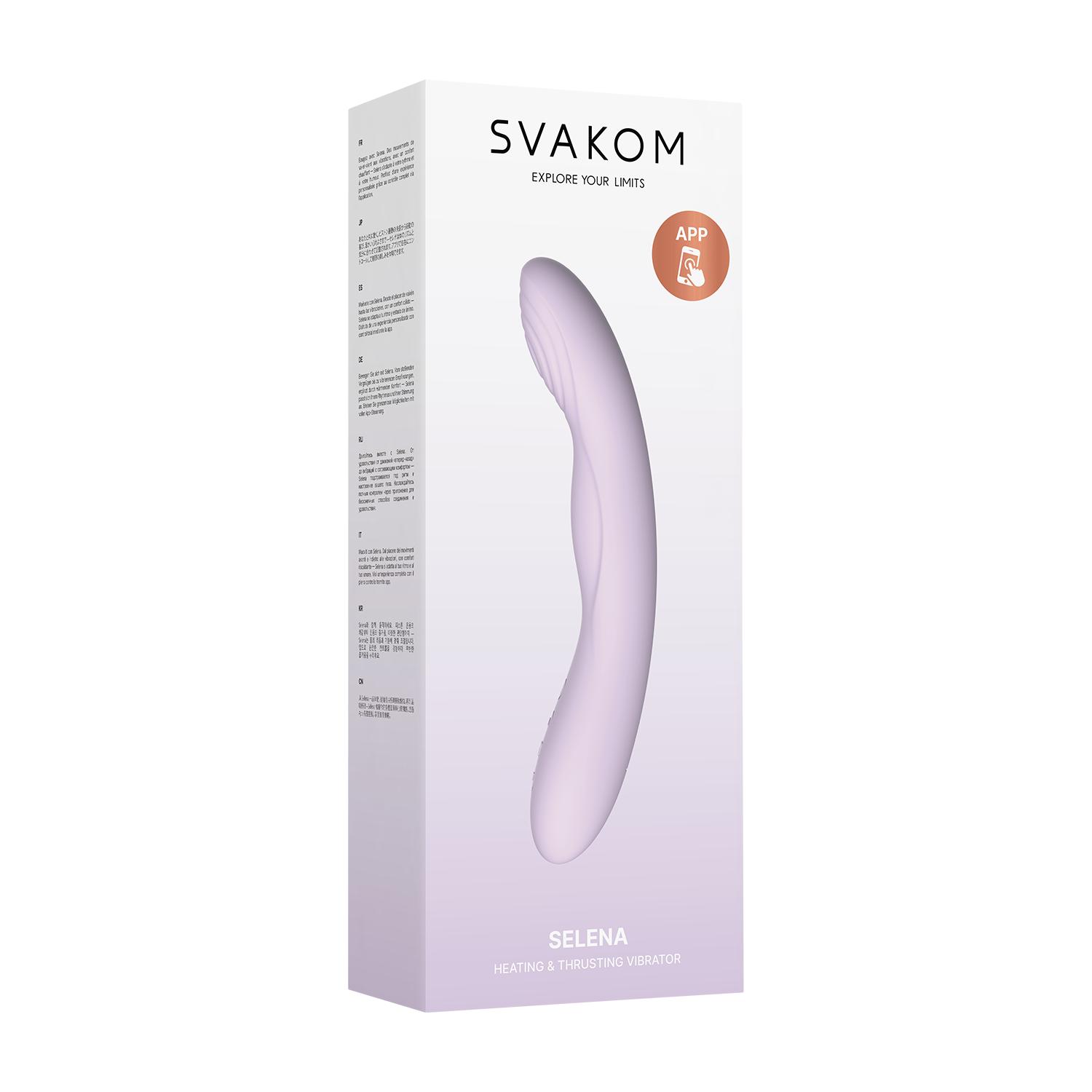 SVAKOM - Selena - Heating and Thrusting Vibrator with App Control - Pastel Lilac