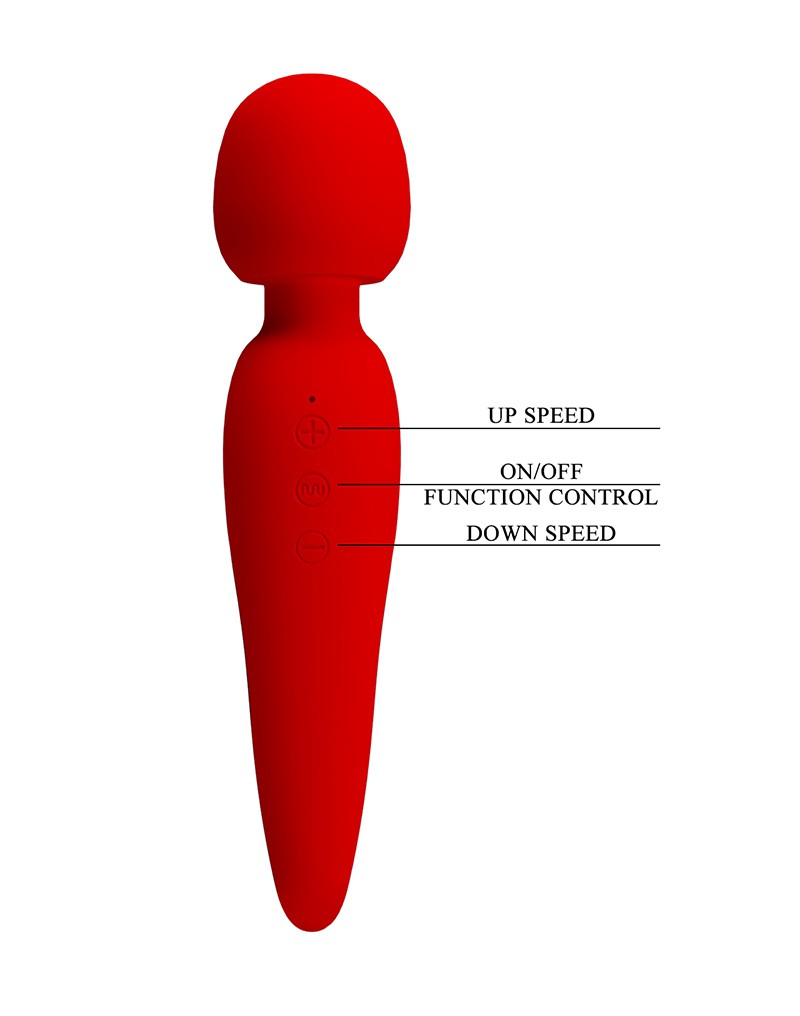Pretty Love - Meredith - Wand Vibrator - Red