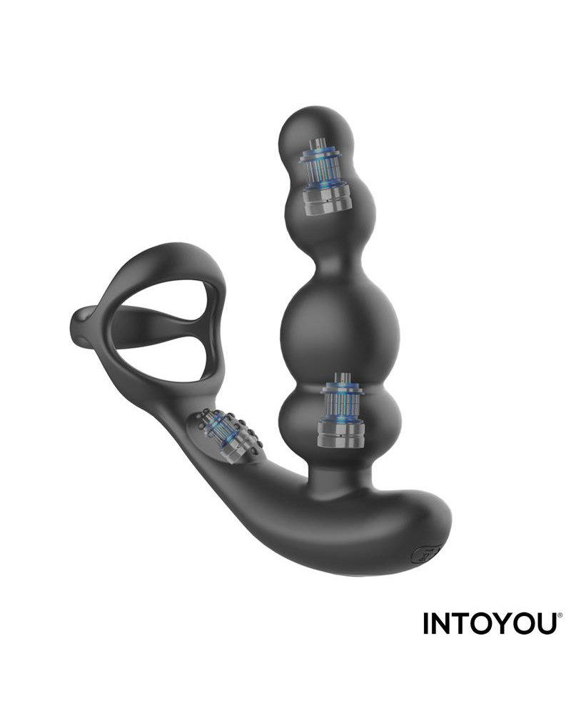 IY - Klark - Waving & Vibrating Anal Plug with Remote - Black