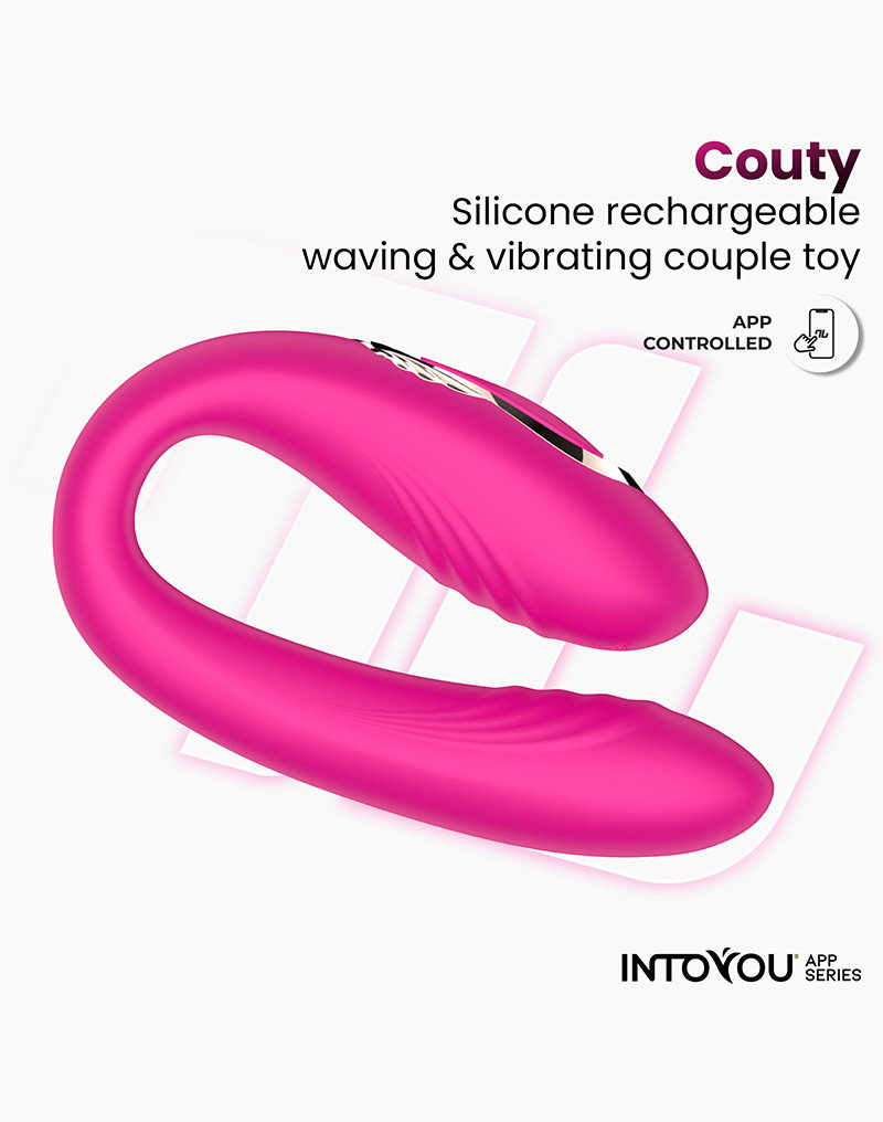 IY - Couty - Couples Toy 360° Oscilation, App Controlled - Pink