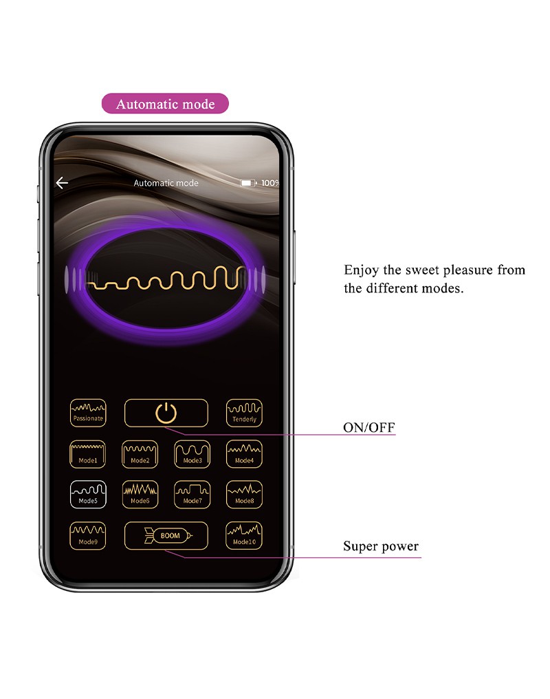 Pretty Love - Hector - G-Spot Electric Shock Vibrator with App Control - Purple