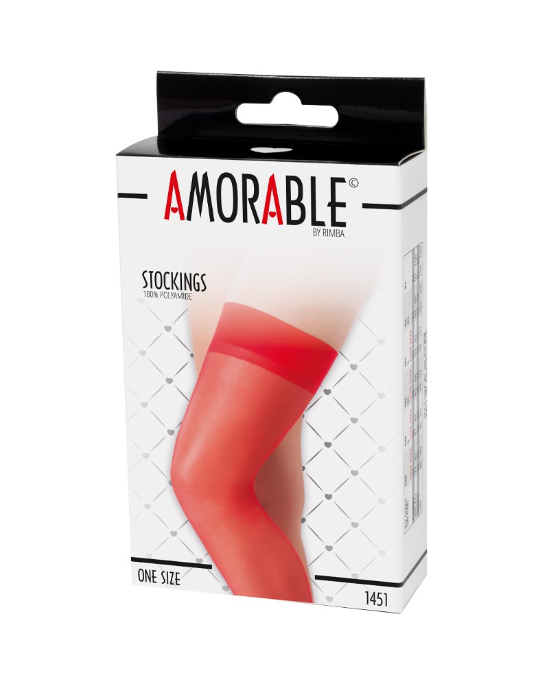 Amorable by Rimba - Stockings - One Size - Red