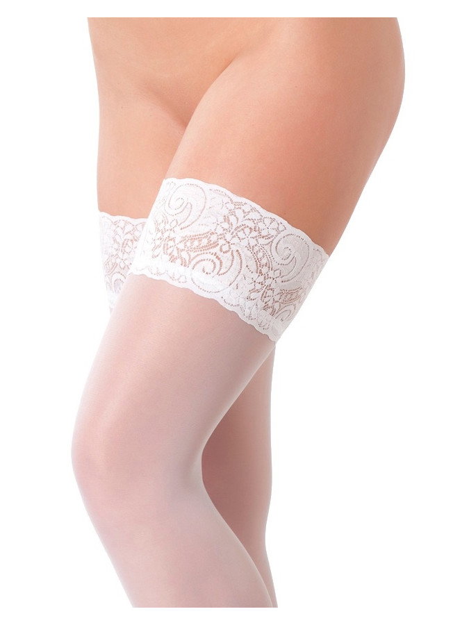 Amorable by Rimba - Hold-Up Stockings - One Size - White